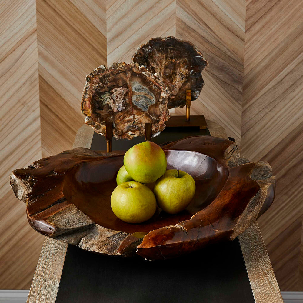 Giulio - Teak Bowl - Brown / Gray / Woodtone