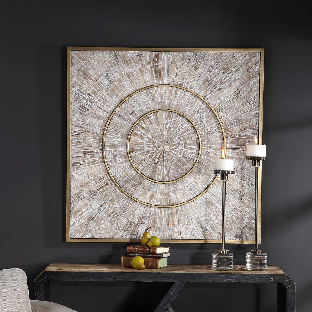 Mahala - Wood Wall Panel - Brass / Woodtone