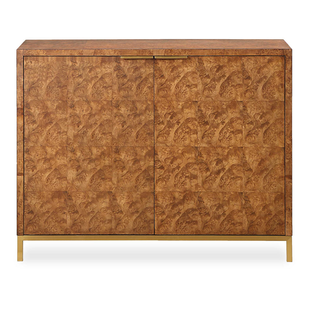 Jethro - Burl 2 Door Cabinet - Woodtone