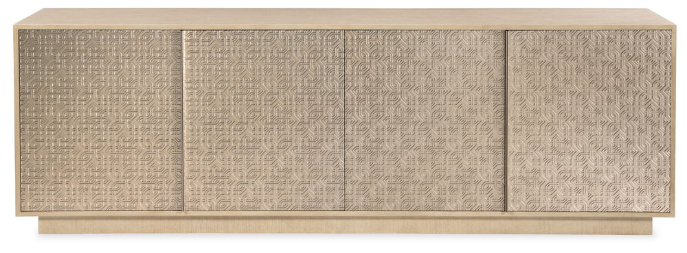 Geometry - Entertainment Console - Polished Limestone