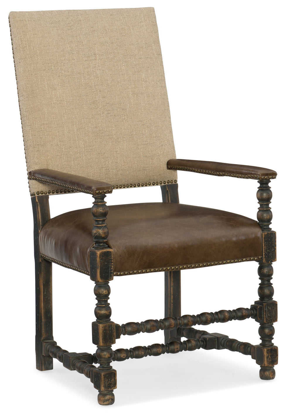 Hill Country - Comfort Upholstered Arm Chair (Set of 2) - Light Brown / Dark Brown