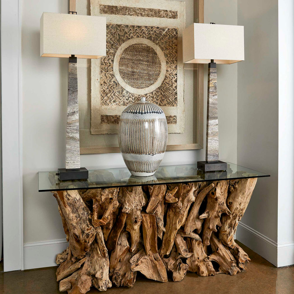 Teak Root - Console Table - Brown / Woodtone