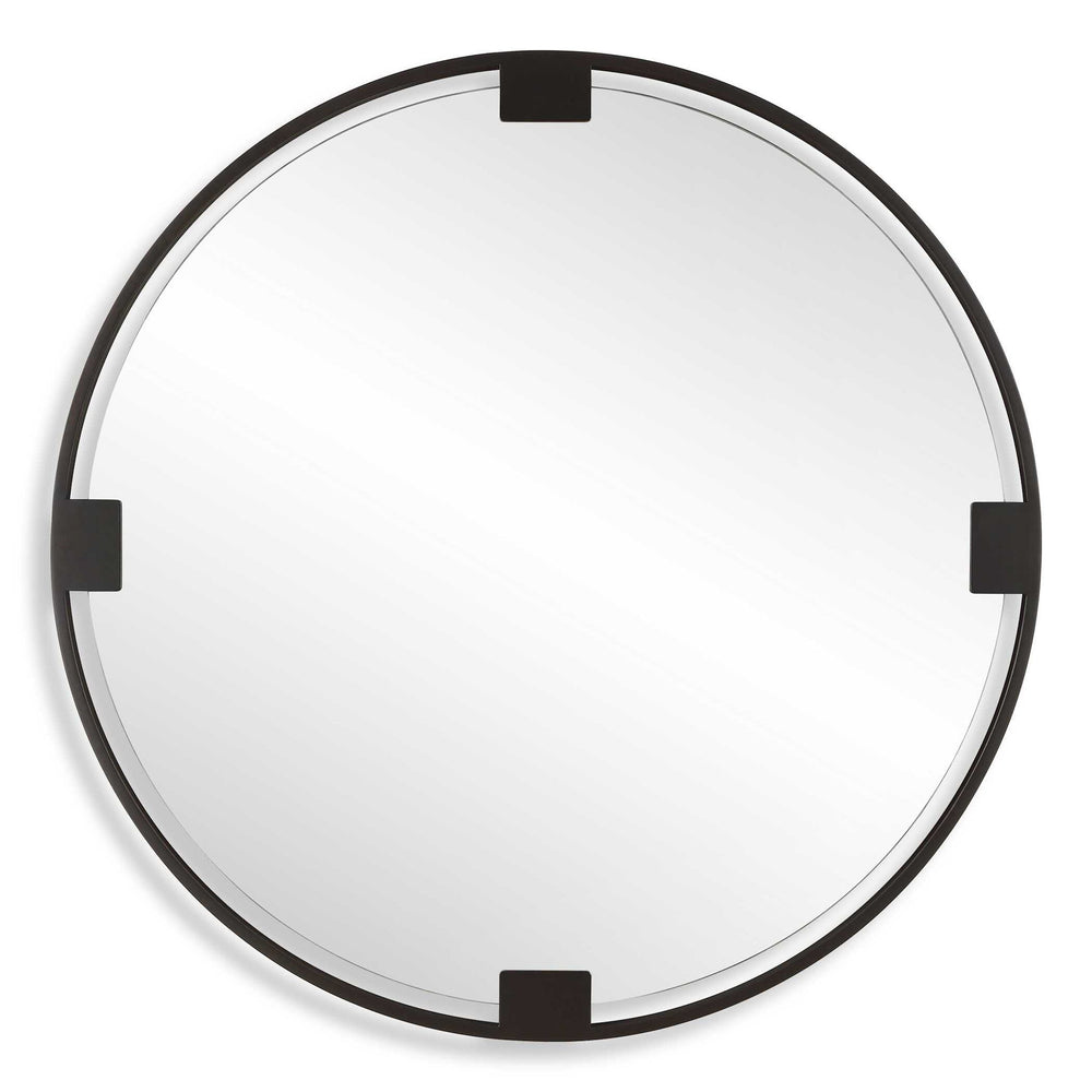 Cornelia - Black Round Mirror