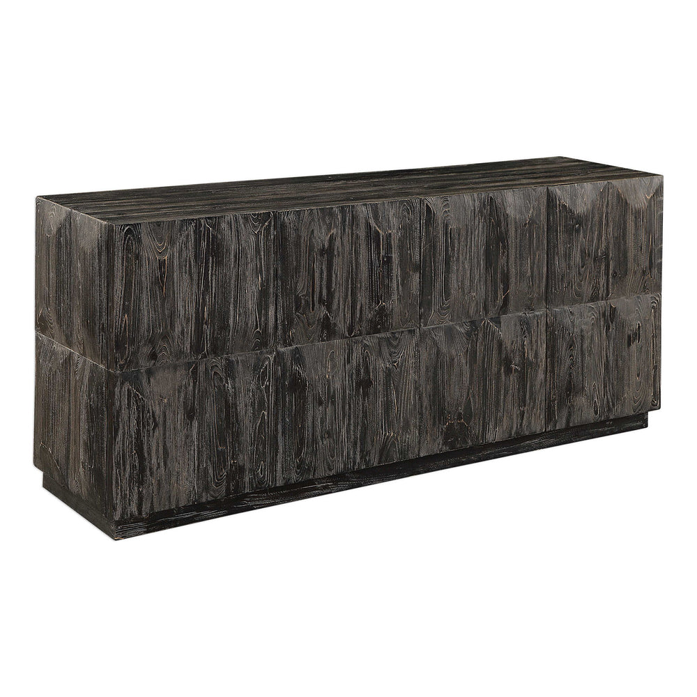 Barlas - Media Console - Black / Woodtone