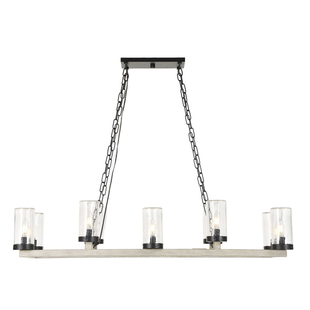 Edgecomb - 10 Light Indoor-Outdoor Chandelier - Black / Gray