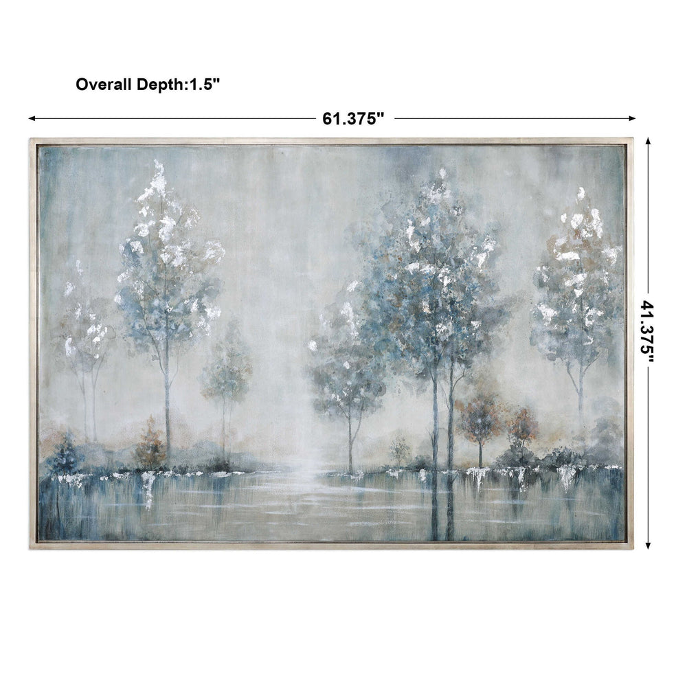 Walk In The Meadow - Landscape Art - Pearl Silver