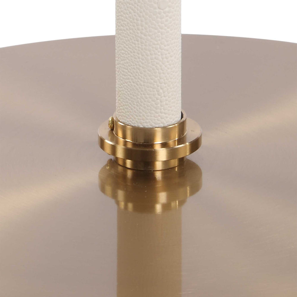 Cyprus - Accent Table - Brass / White