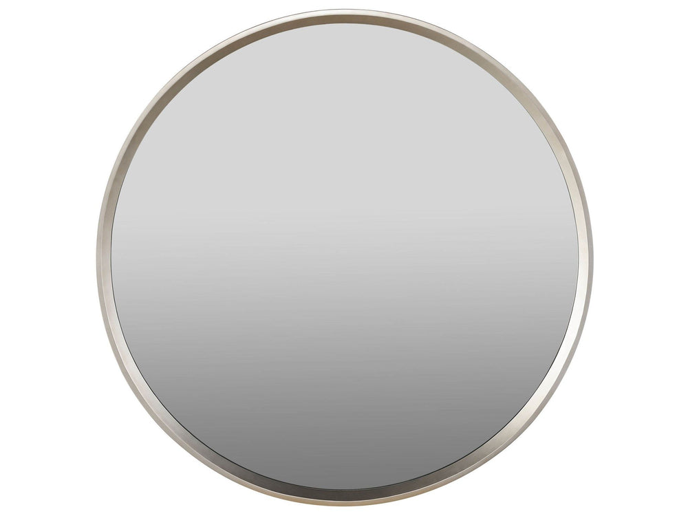 Avaline, Modern - Round Mirror - Pearl Silver