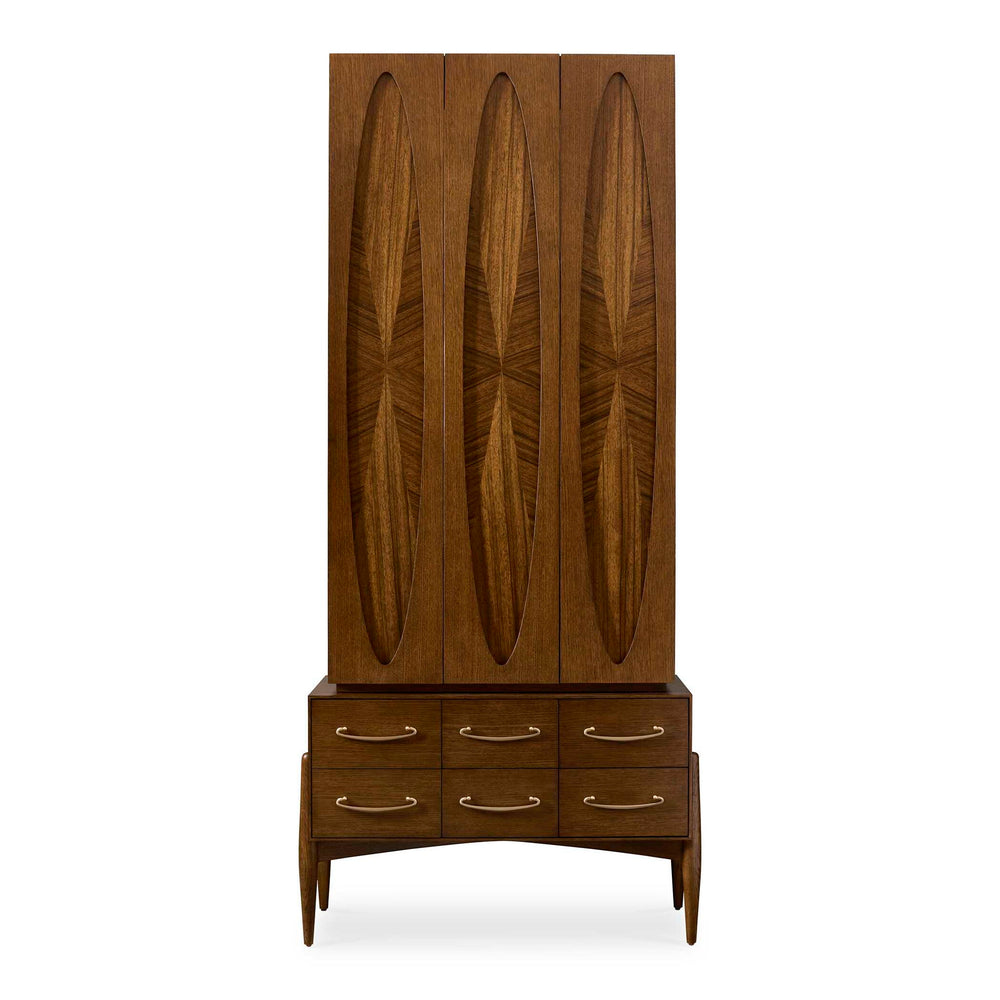 Tiger Eye - Tall Cabinet - Woodtone / Brass