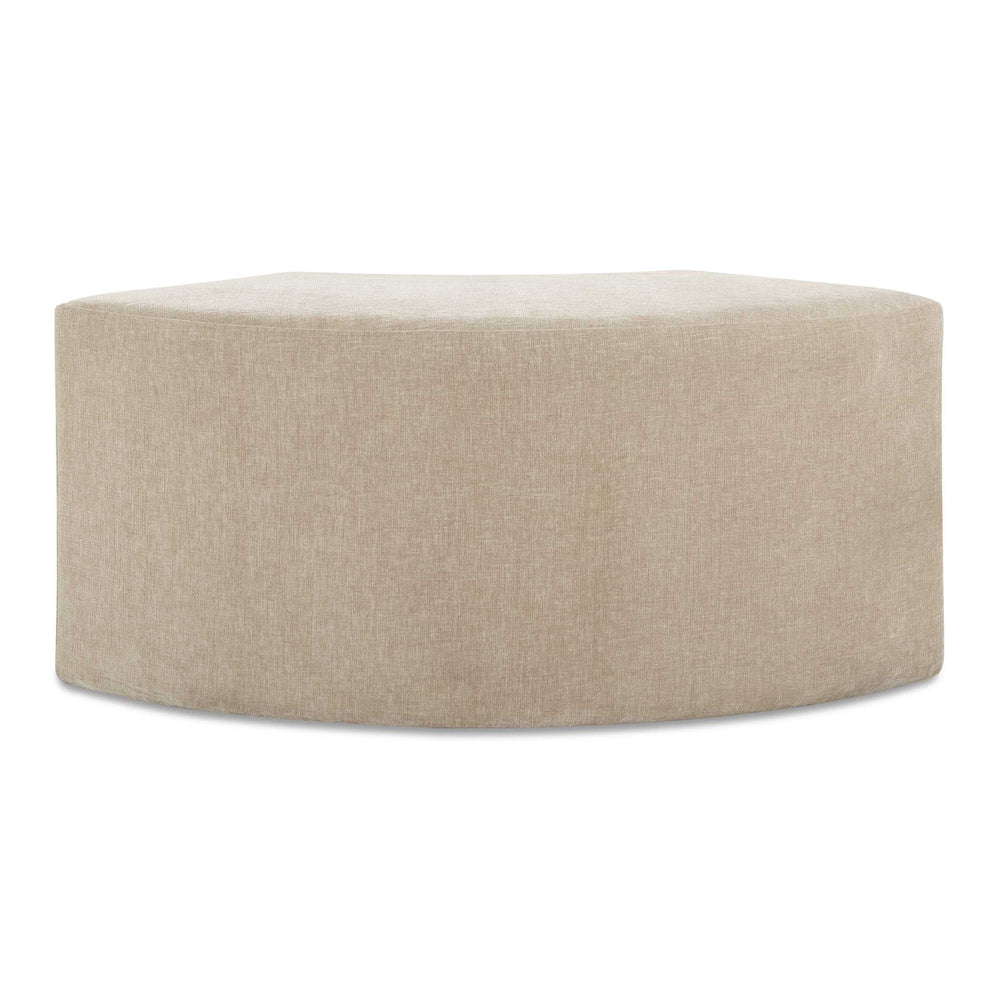 Khai - Rounded Plush Dining Bench - Brown