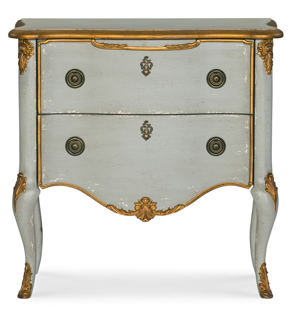 Melange - French 2-Drawer Chest - Pearl Silver