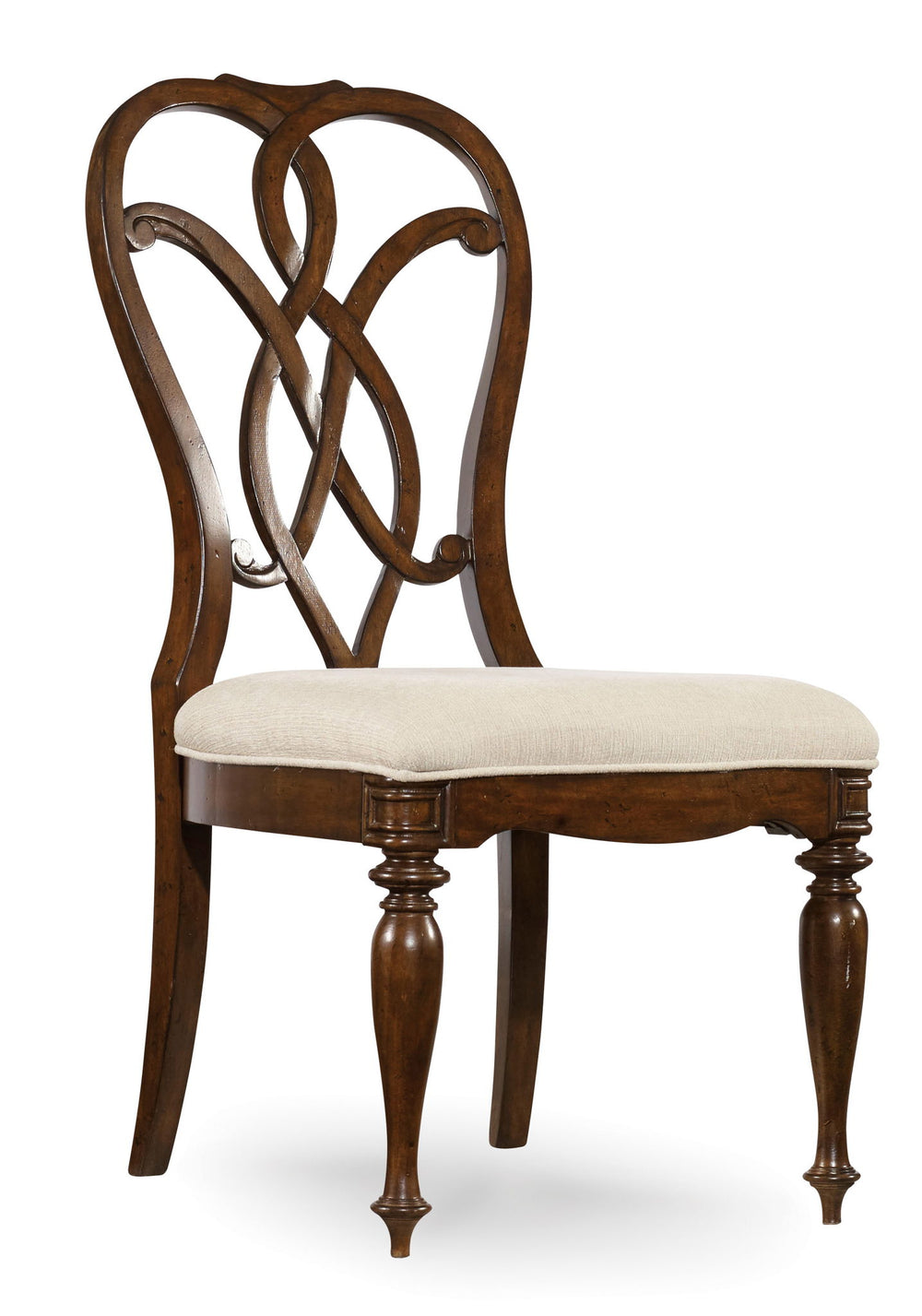 Leesburg - Splatback Side Chair (Set of 2) - Beige / Dark Brown