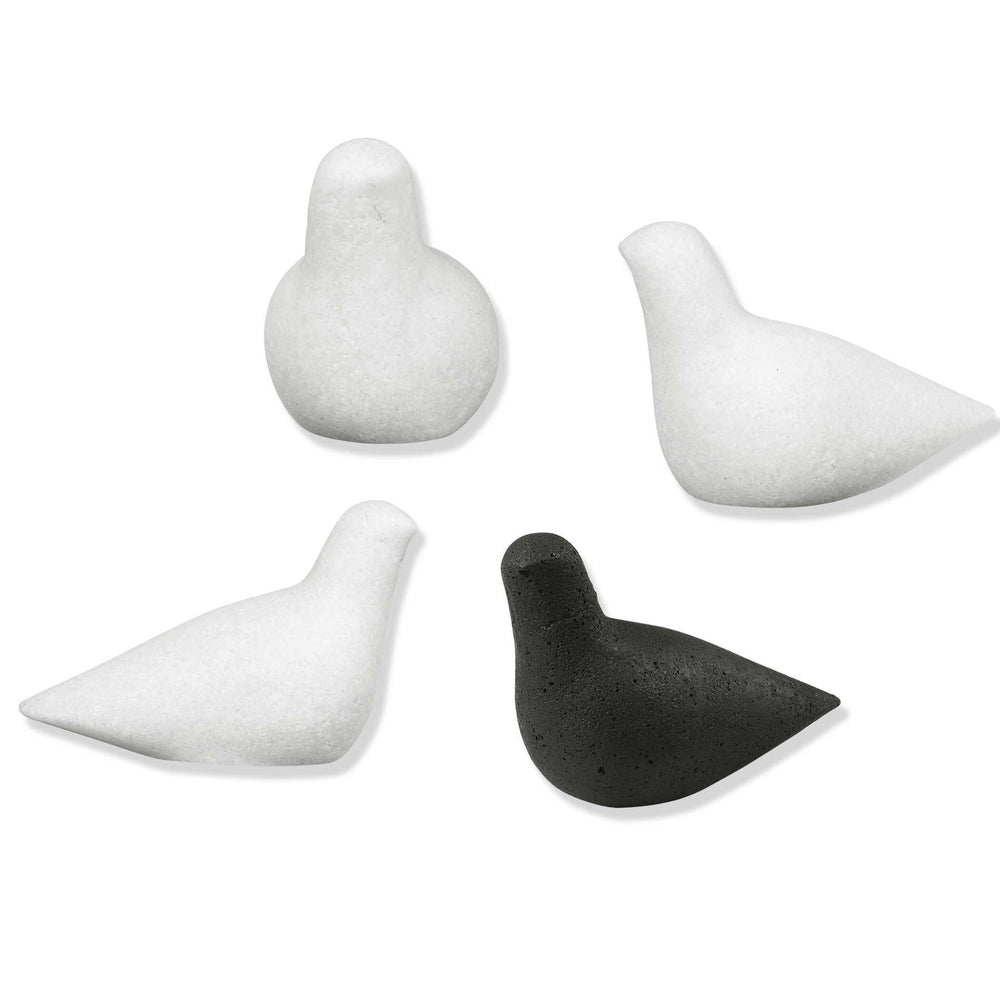 Flock - Sculpture (Set of 4) - Black / White