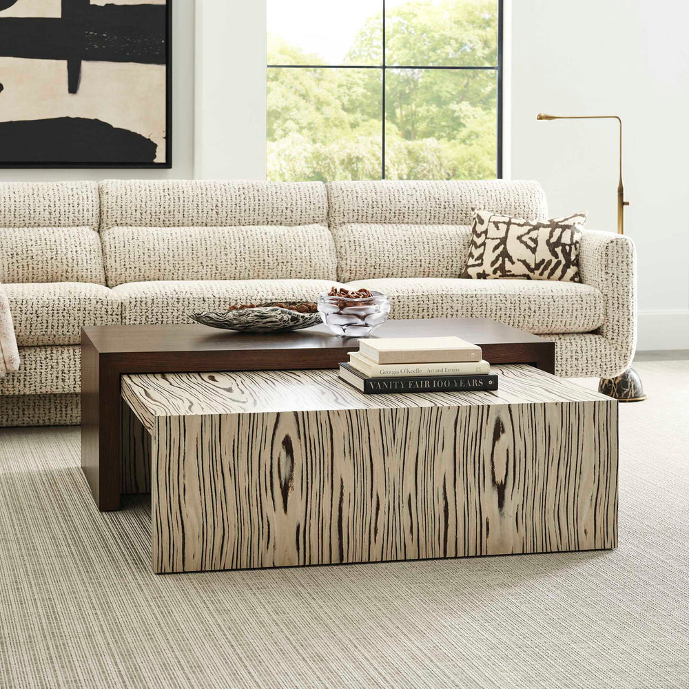 Woodland Code - Nested Coffee Tables (Set of 2) - Dark Brown / Beige