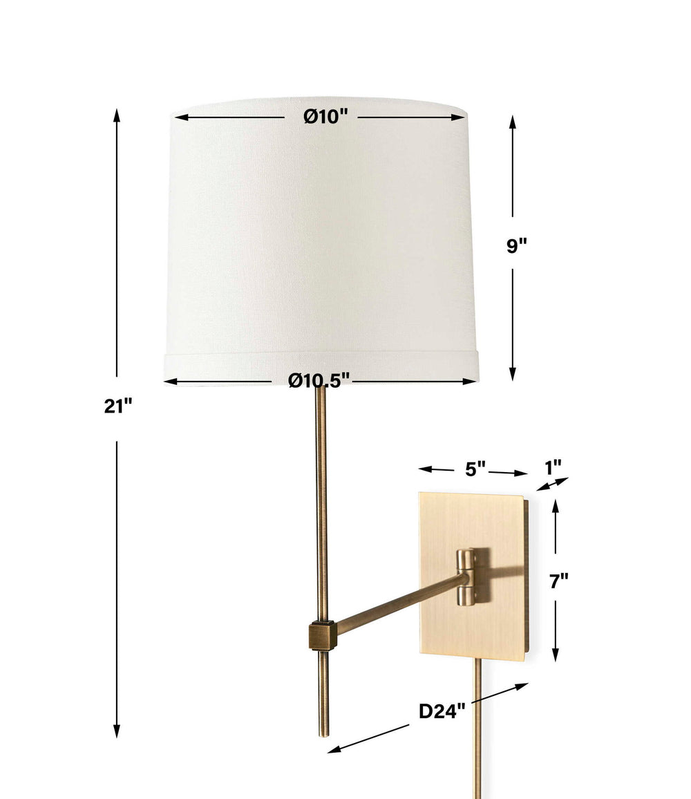 Swing Time - 1 Light Sconce - Antique Brass