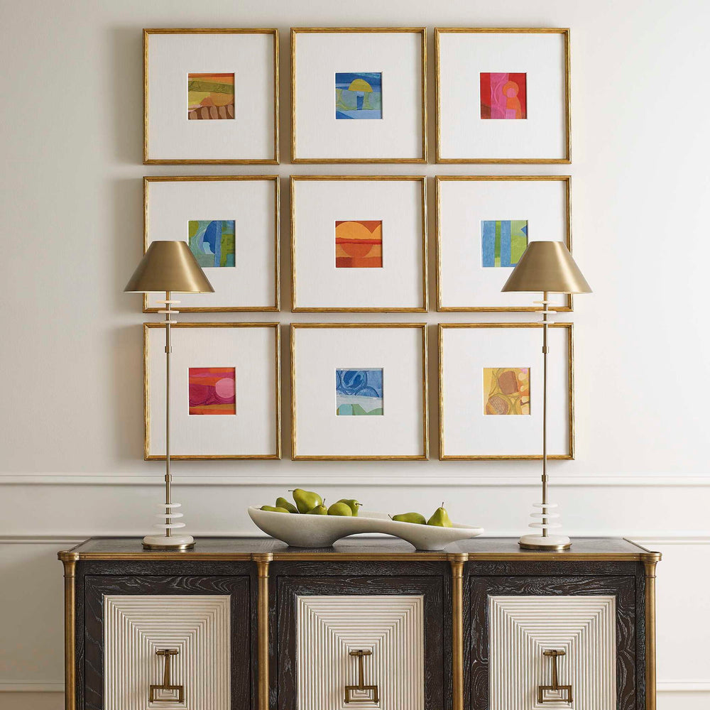 Petite Bijoux - Framed Canvases (Set of 9) - Brilliant