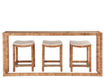 Weekender Coastal Living Home / Sandbar - Console With 3 Stools - Light Brown