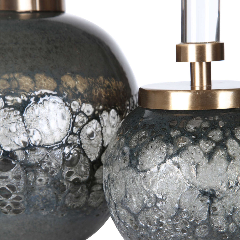 Cessair - Art Glass Bottles (Set of 2) - Dark Gray