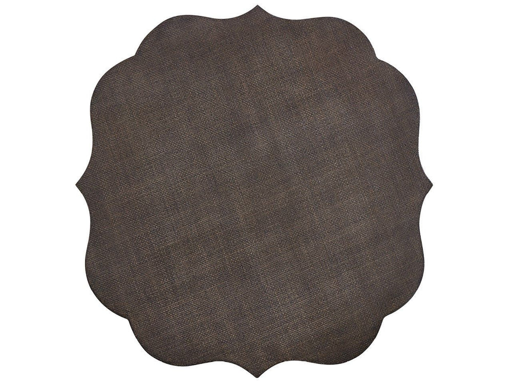 Fenwick - Embossed End Table - Dark Brown