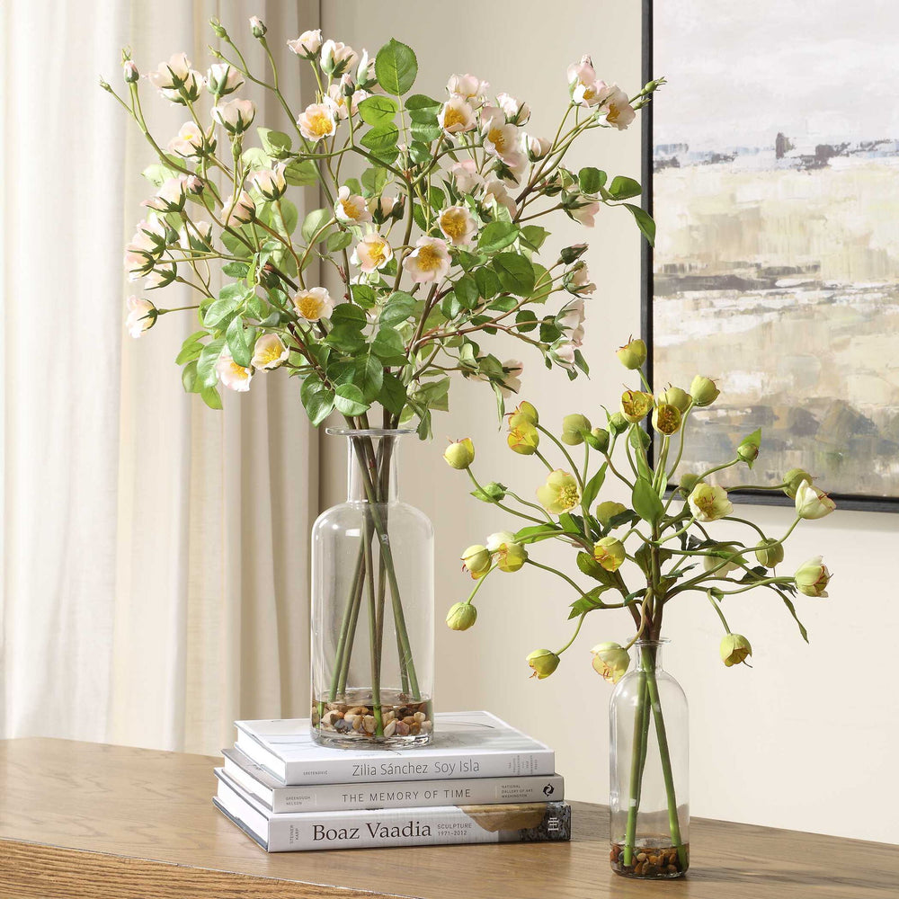 Tranquility Lenten - Rose Bouquets (Set of 2) - Green / Pink / Yellow