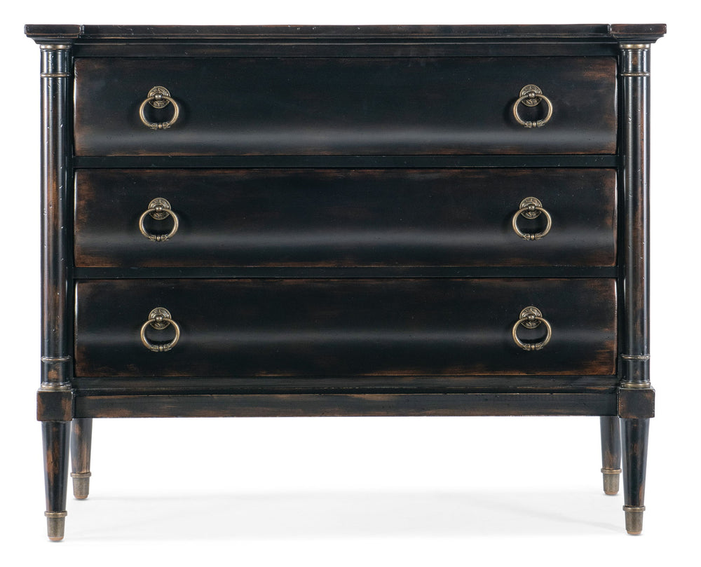 Charleston - Three Drawer Chest, Armoire Base - Black