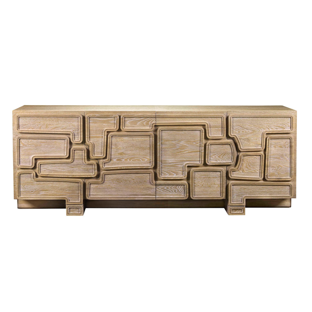Parcel - 4 Door Cabinet - Light Brown