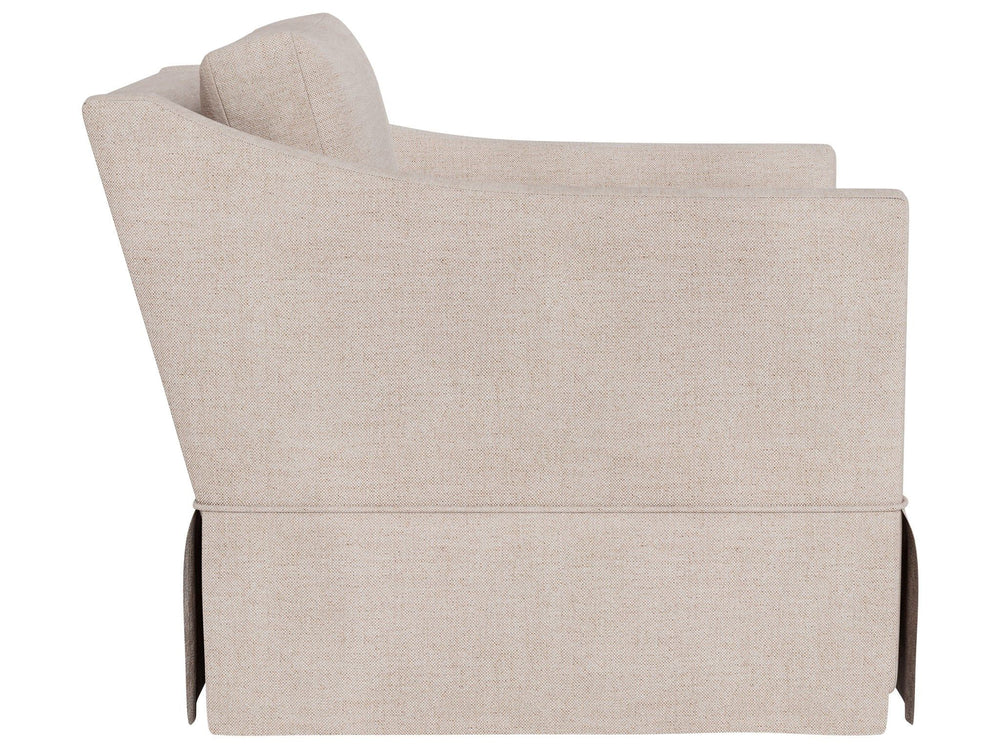 Asher - Skirted Swivel Chair, Special Order - Beige