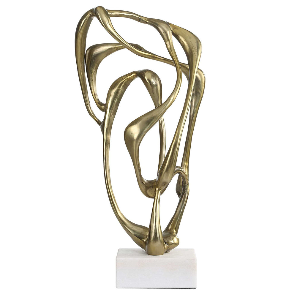 Tangle - Sculpture - Brass / Gold / White