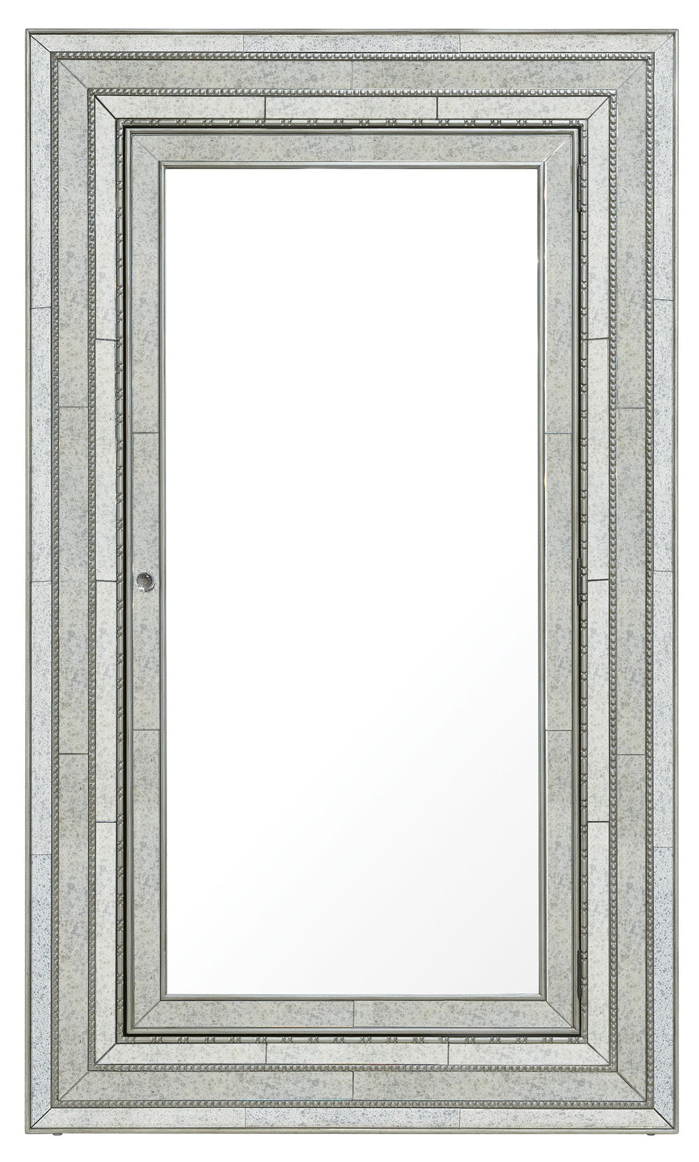 Melange - Glamour Floor Mirror With Jewelry Armoire Storage - Champagne