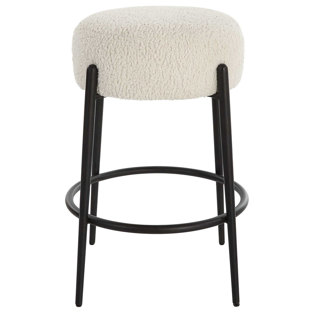 Arles - Plush Counter Stool - White