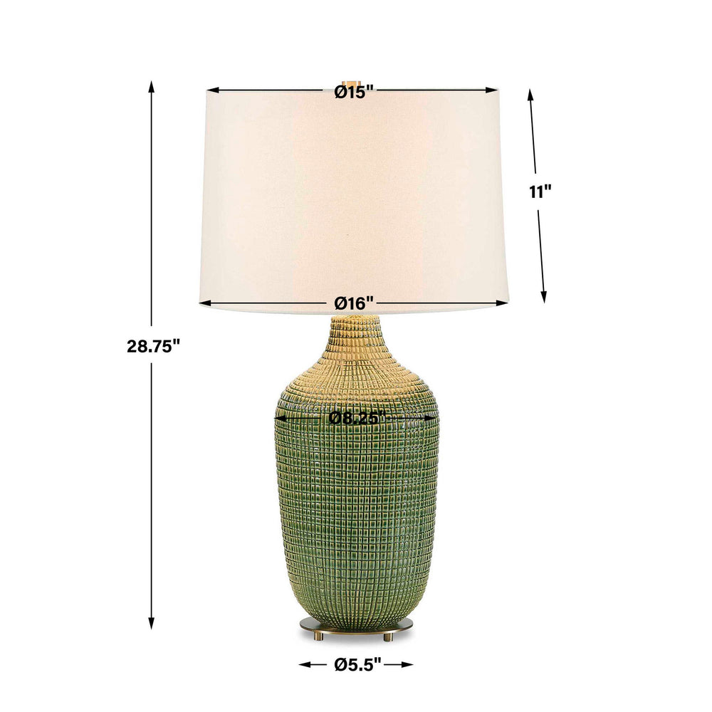 Dulcich - Grid Table Lamp - Green