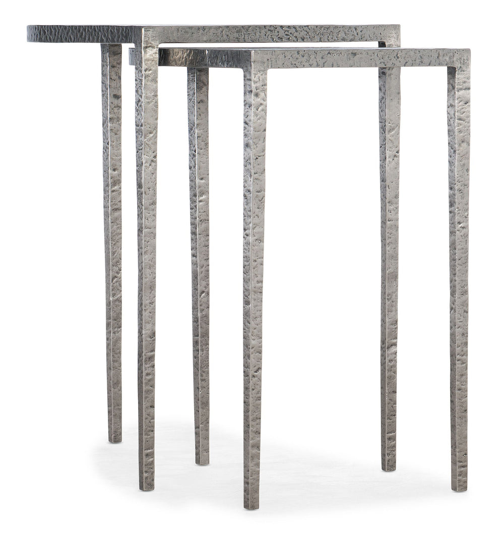 Chapman - Metal Nesting Tables - Pearl Silver