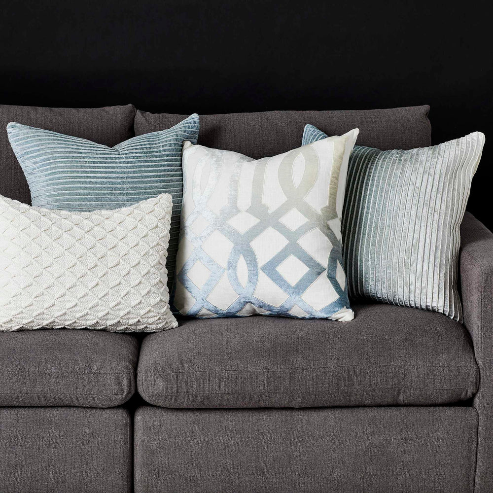 Fade Out - Velvet Pillow - Blue