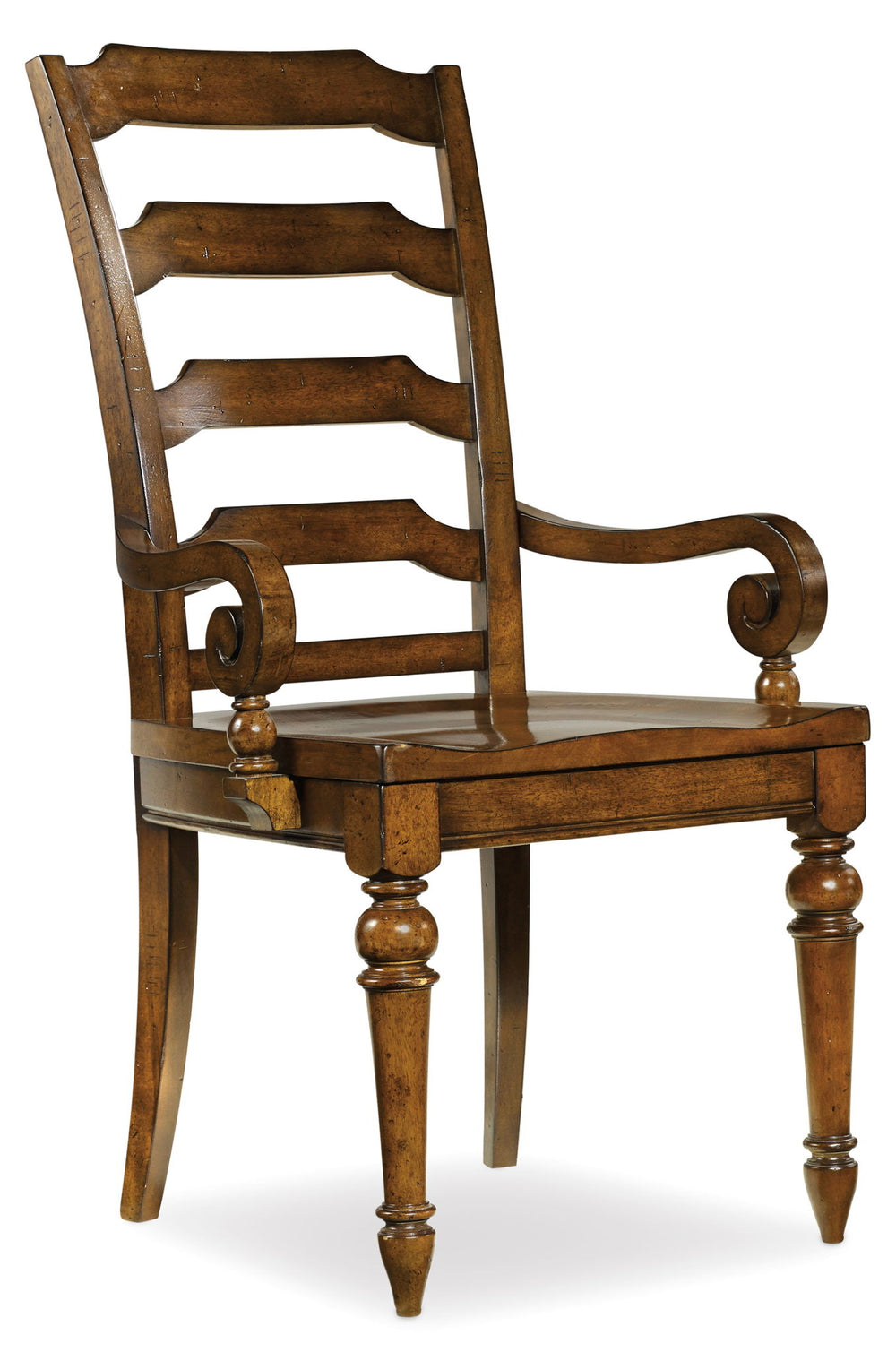 Tynecastle - Ladderback Arm Chair (Set of 2) - Dark Brown
