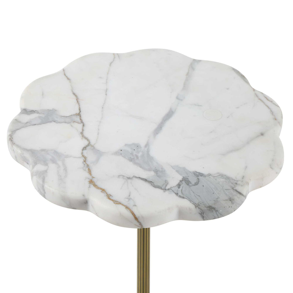 Demi Floret - Drink Table - Gold / White