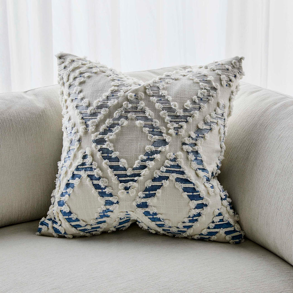 Fringe Element - Pillow - Ombre Blue