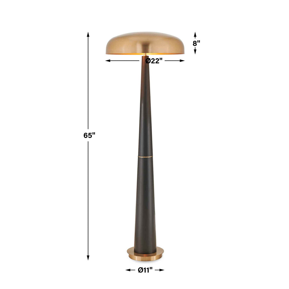 Davis - Floor Lamp - Black,Brass,Gold
