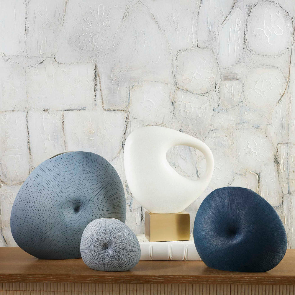 Lounging Stone - Sculpture - White / Gold
