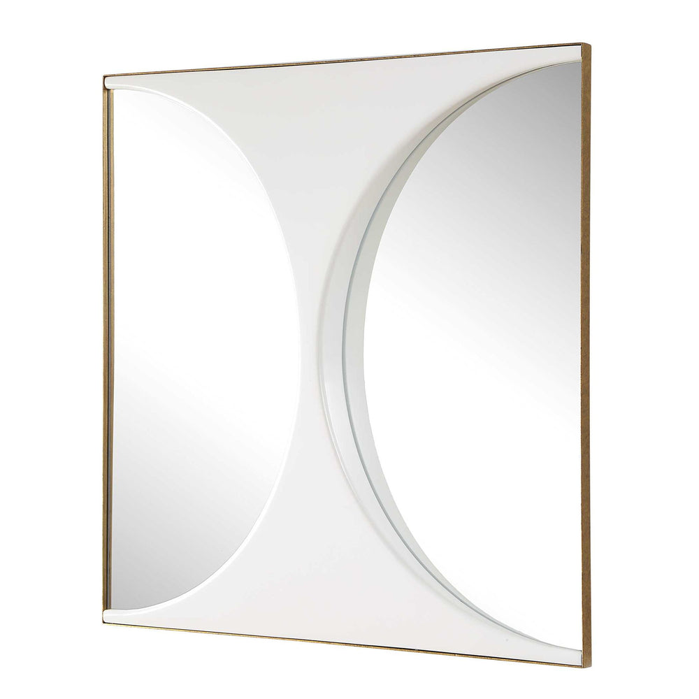 New Moon - Mirrored Wall Decor - White