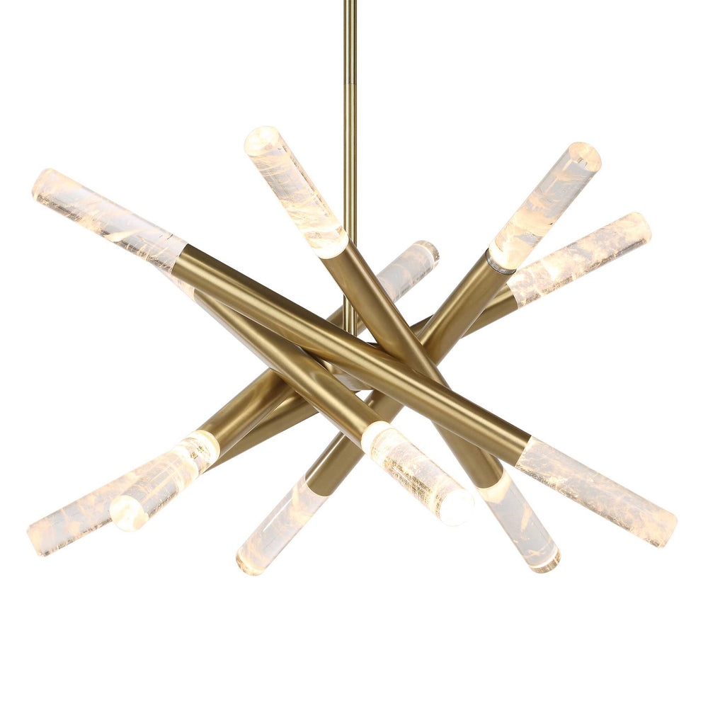 Scepter - 12 Light LED Pendant - Brass