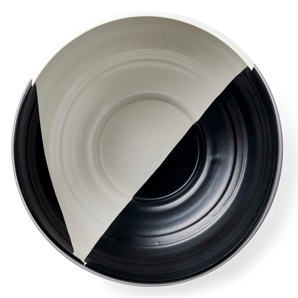 Split Personality - Large Bowl - Black / White
