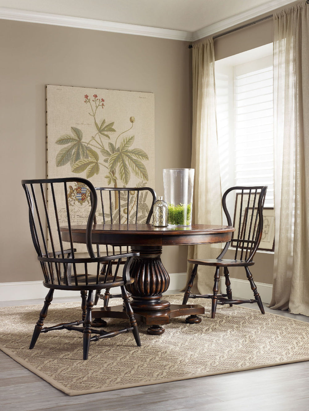 Sanctuary - Spindle Arm Chair (Set of 2) - Ebony