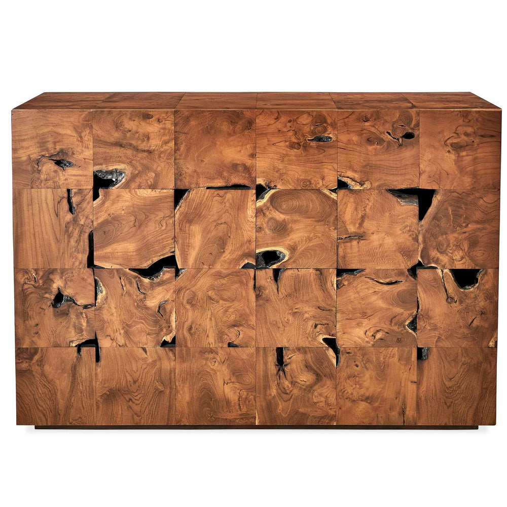 Teak Tac Toe - Console Table