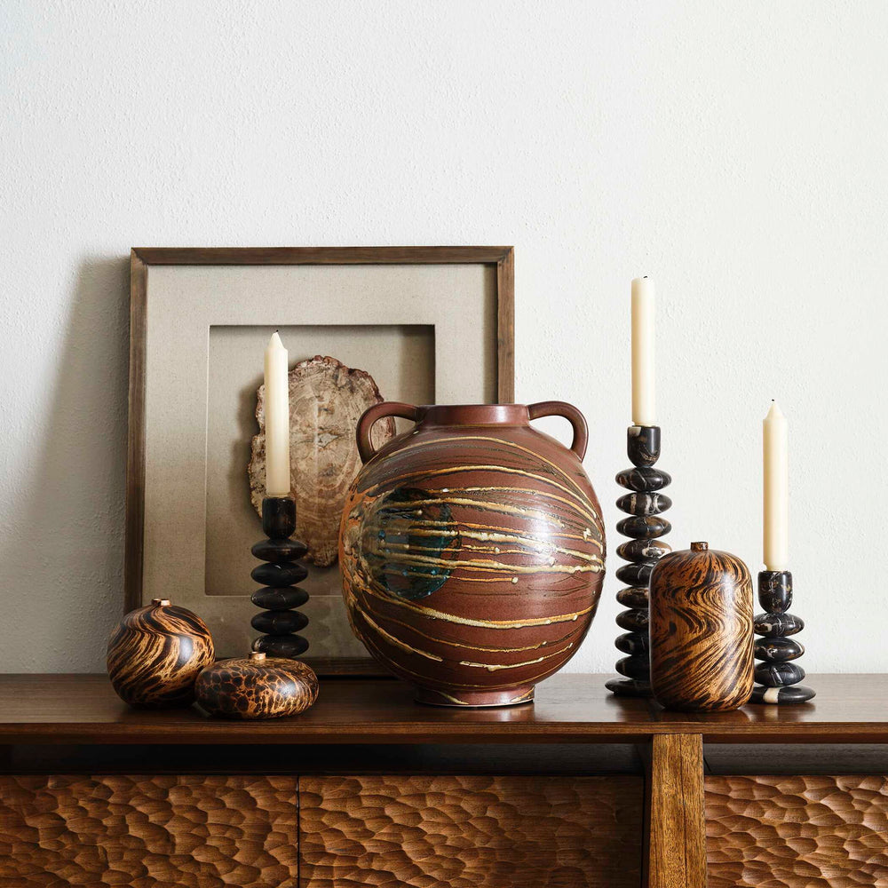 Boom - Round Vase - Dark Brown