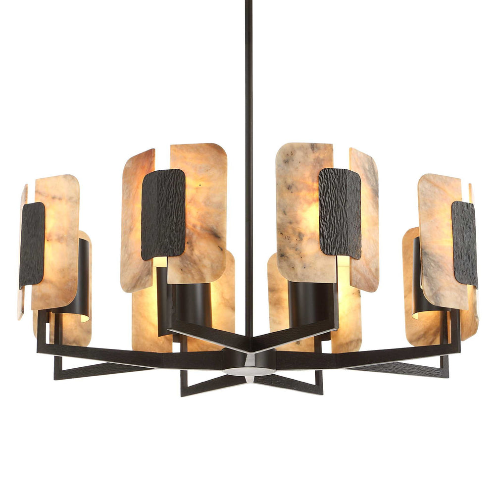 Open Book - Pendant - Dark Bronze / Beige