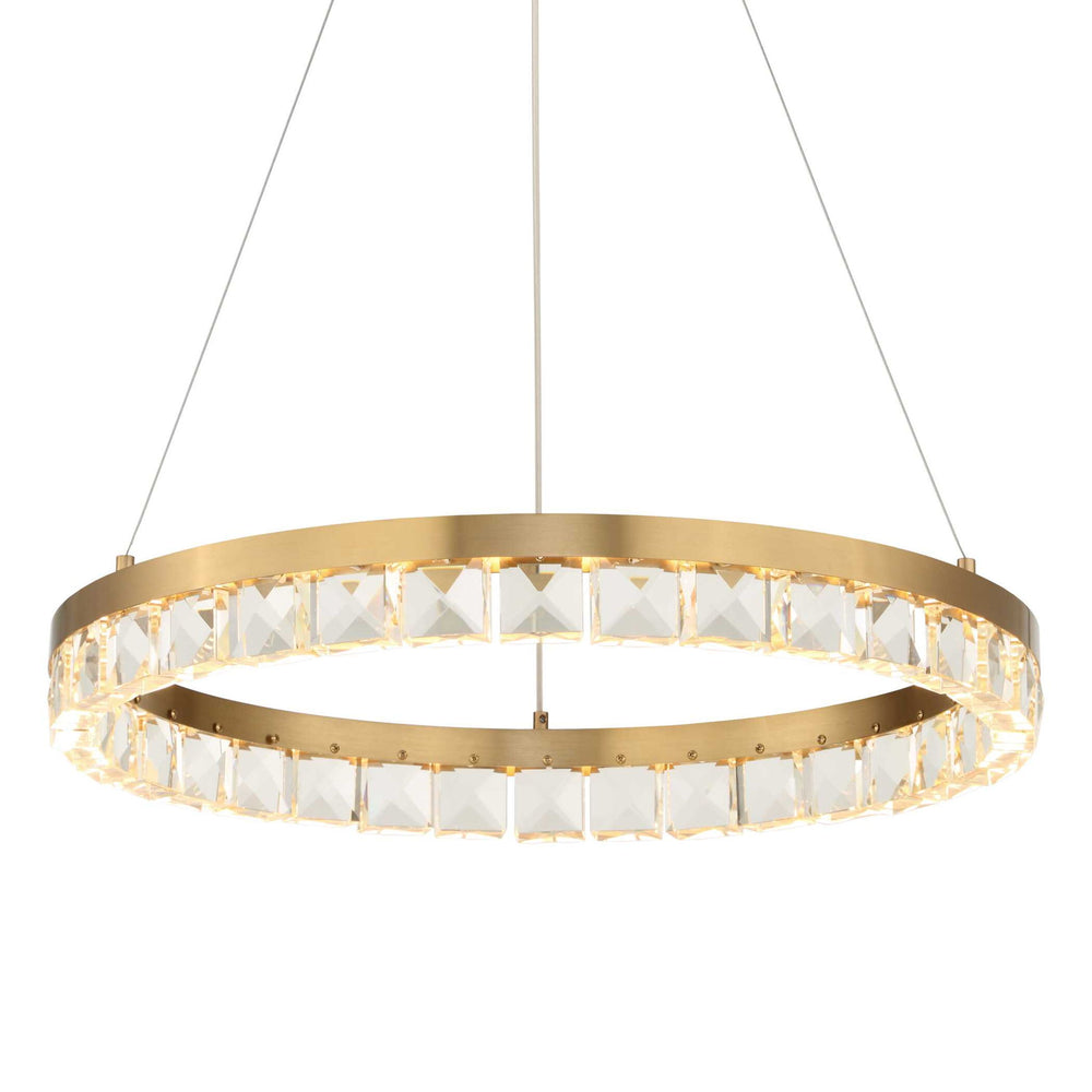 Segovia - Round Crystal LED Chandelier - Gold