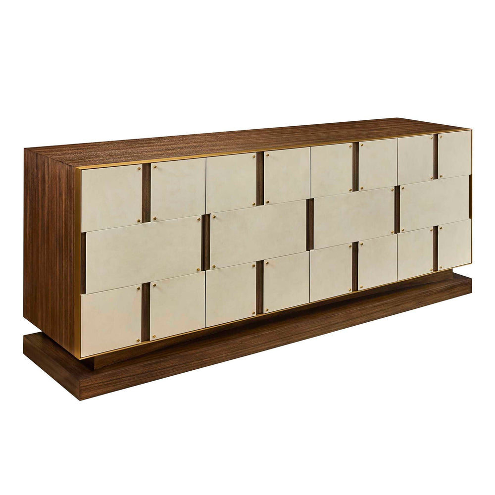 Block Buster - 4 Door Cabinet - Woodtone