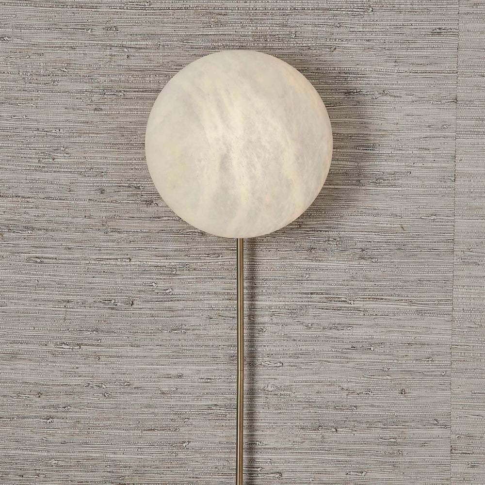 New Moon - Sconce - White / Bright Brass