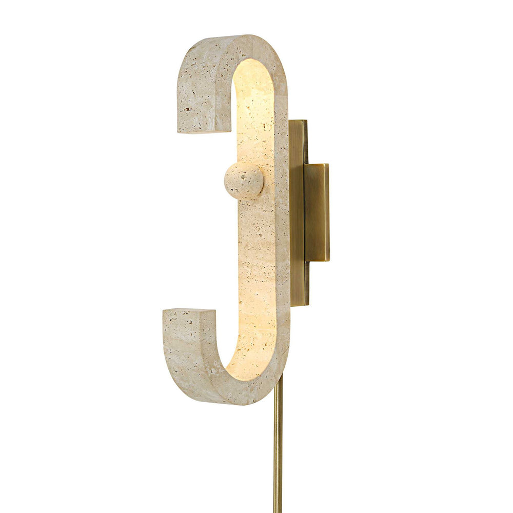 Equilibrium - Sconce - Beige / Light Antique Brass