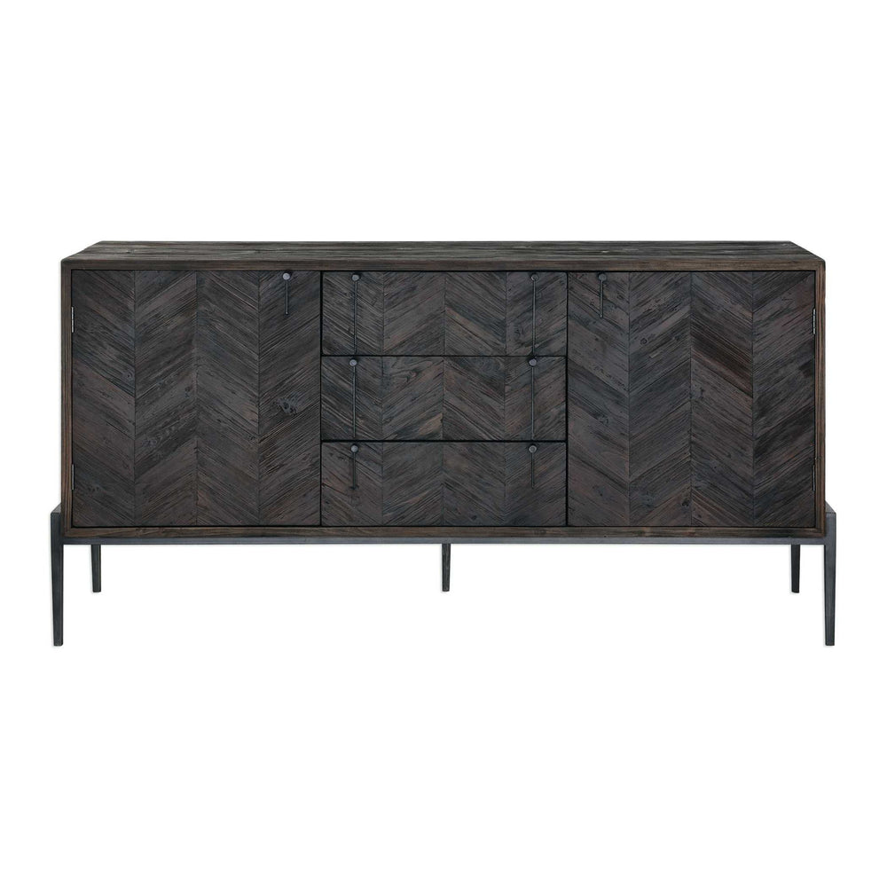Mavis - Sideboard - Black / Woodtone